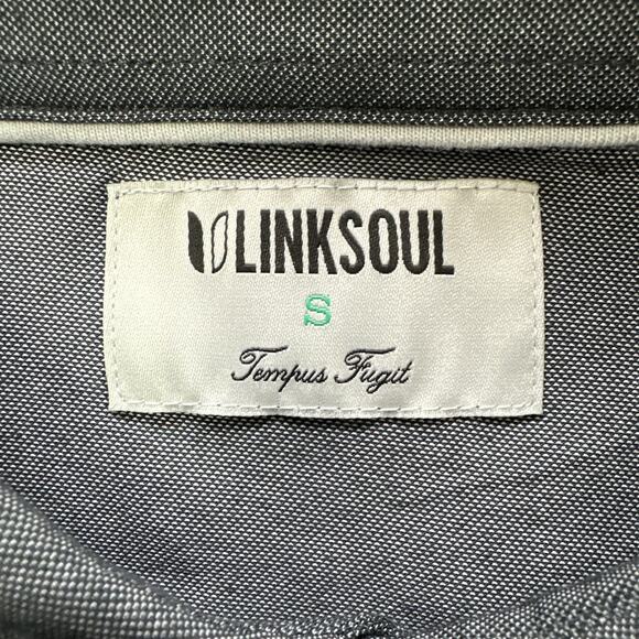 Linksoul Golf Polo Shirt Mens Small Performance Charcoal Gray Breathable Fabric - Picture 3 of 8